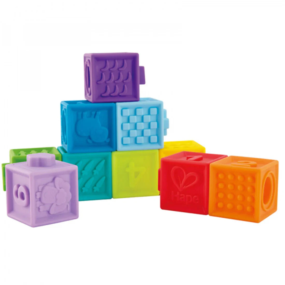 Hape - Squeeze Me Blocks Soft Silicone Stacking Toy