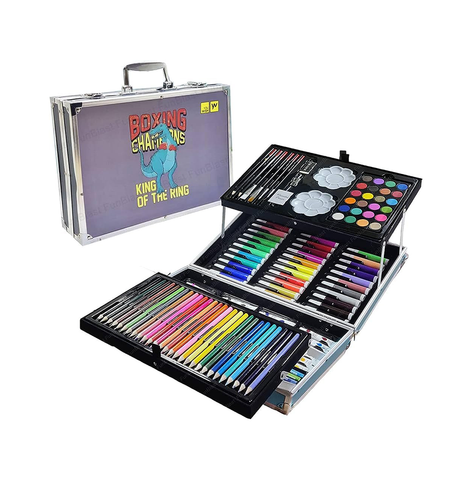 Toys Uncle All in one Art and Craft Set Professional Drawing Color Pencils, Oil Pastel, Sketches, Water Colors and Acrylic Paint (DINOSAUR)
