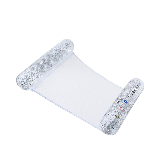 SUNNYLiFE Transparent Inflatable Bolster Hammock Float Glitter