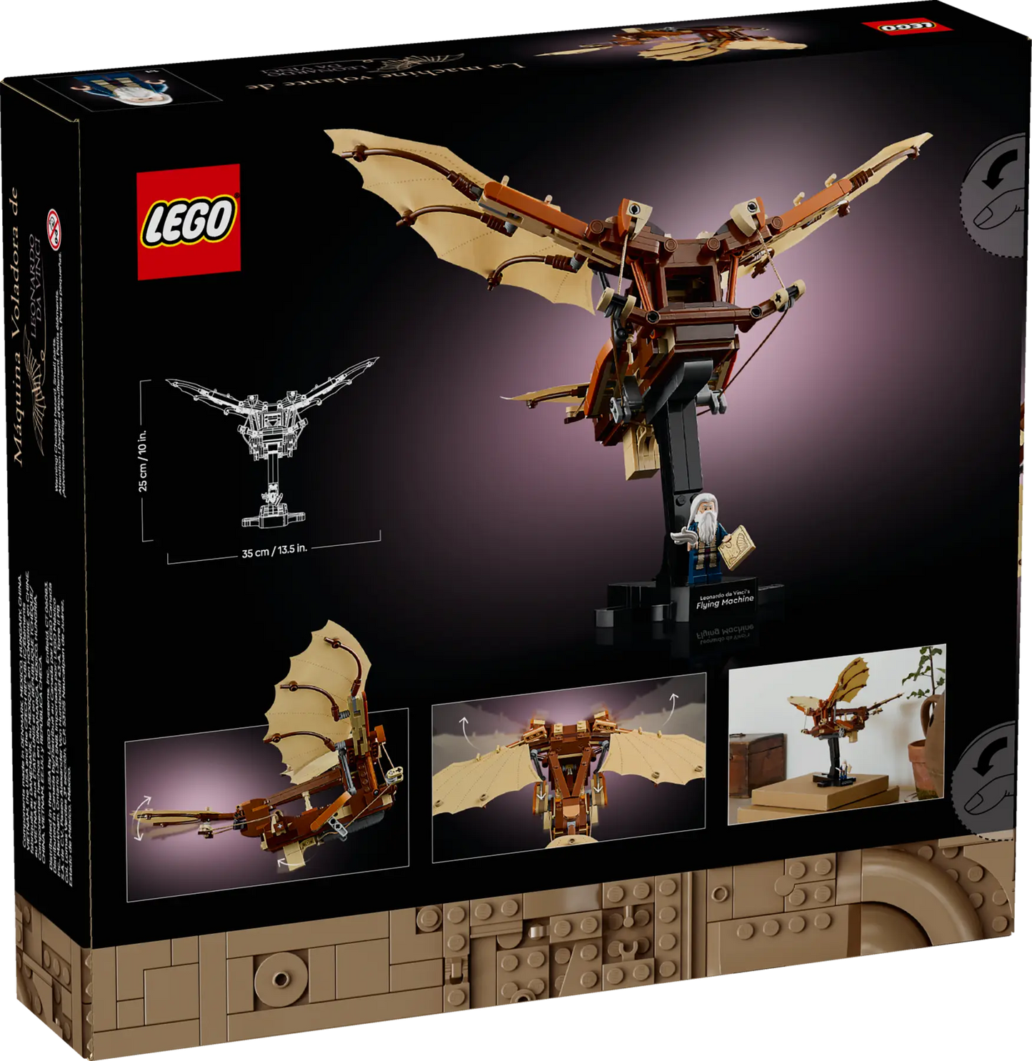 LEGO Icons Leonardo da Vinci’s Flying Machine Desk Decor Set for Adults 10363 Building Blocks for 18+ Gift