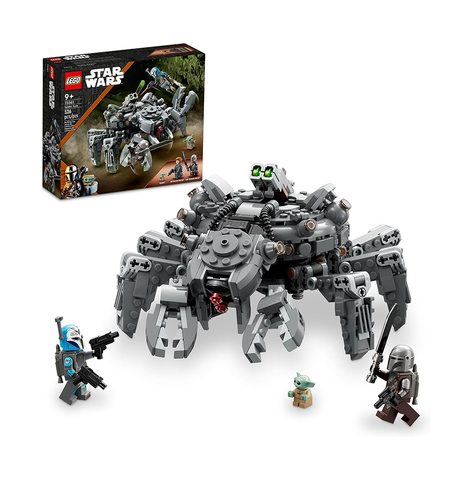 LEGO Star Wars Spider Tank 75361, Building Toy Mech from The Mandalorian Season 3, Includes The Mandalorian with Darksaber, Bo-Katan, and Grogu 'Baby...