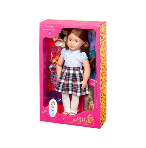 Our Generation Evelyn And inches In The Limelight inches Deluxe Doll Set With Poseable 18 inches Doll And Chapter Book