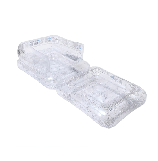 SUNNYLiFE Transparent Color Inflatable Glitter Lilo Chair