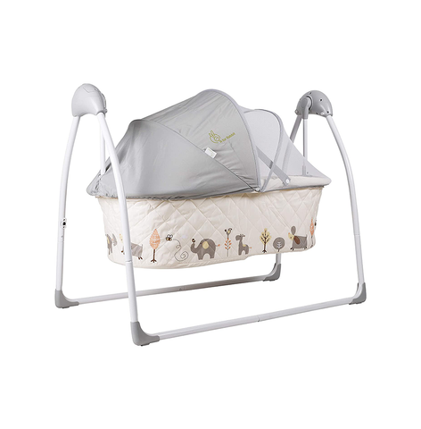 R for Rabbit Lullabies Automatic Swing Baby Cradle with Remote Control & Mosquito Net, Soothing Musical Swing Cradles, Electronic Cradle for Infant & Toddlers, Baby Cradle for Age upto 2 Years