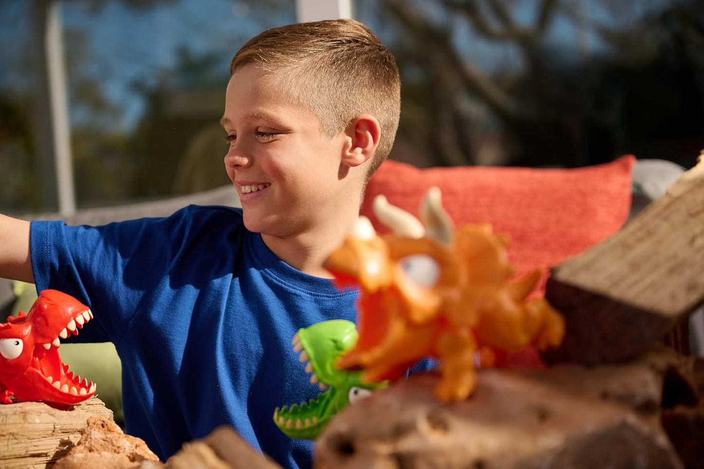 Smashers Dino Island Mini T-Rex Battles Playset , 20 surprise