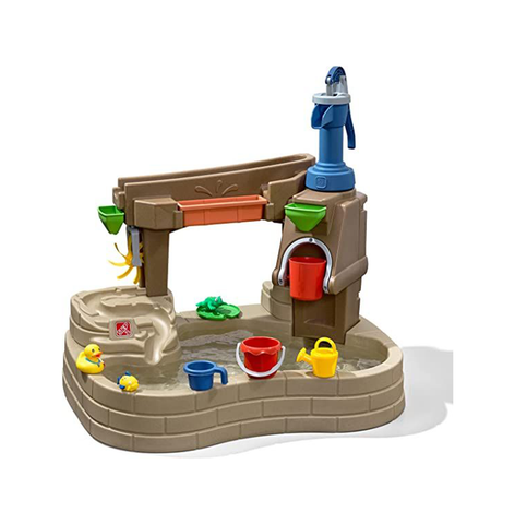 Step2 Pump & Splash Discovery Pond Water Table Outdoor Water Toy With Water Pump, Brown