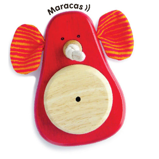 Elly Maracas Rattle For Kids | Made of Rubber Wood