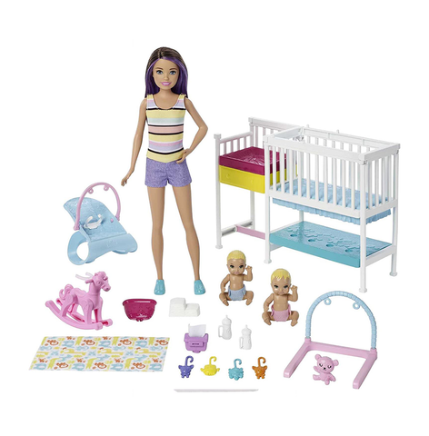 Barbie Skipper Baby sitters Nap‘n'Nurture Nursery Dolls and Playset