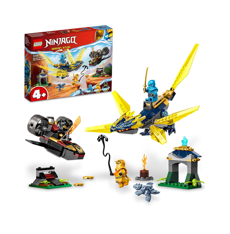 LEGO NINJAGO NYA and Arin’s Baby Dragon Battle 71798 Building Toy Set (157 Pieces)