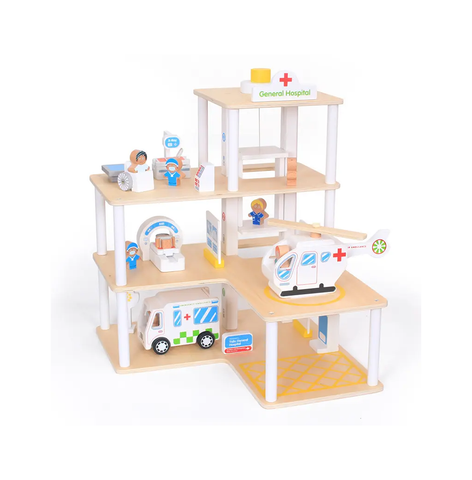 Toys Uncle wooden hospital set , pretend play educational toy for kids