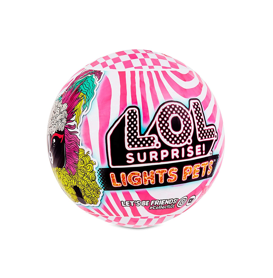 LOL Surprise! Lights Pets with Real Hair & 9 Surprises Including Black Light Surprises