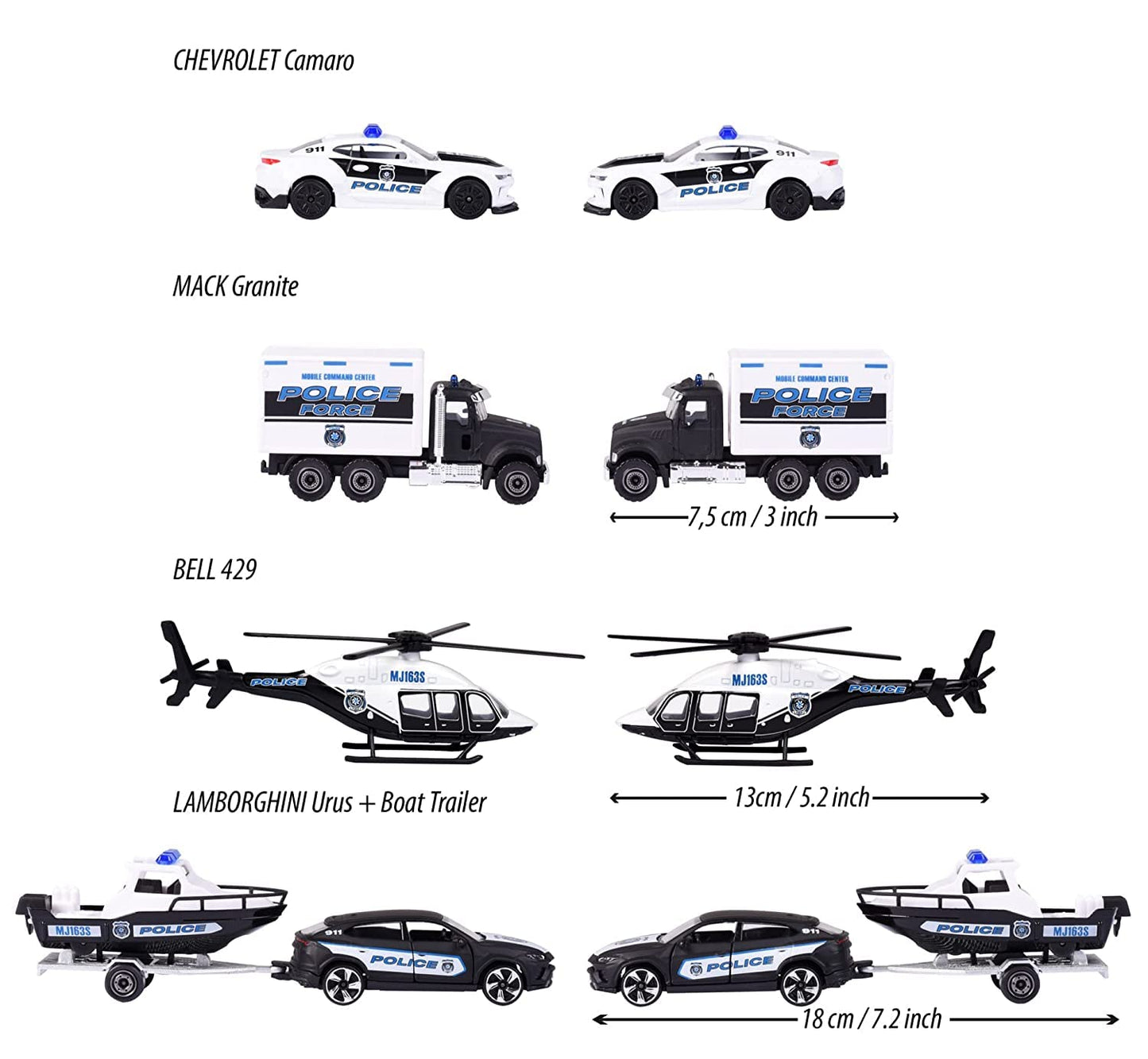 Police Force: Giftpack - 5 car set | Majorette