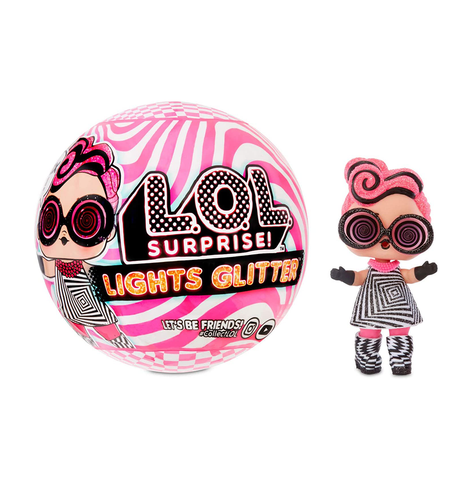 LOL Surprise! Lights Glitter Doll with 8 Surprises Including Black Light Surprises