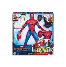 Marvel Spider-Man: Far From Home Deluxe 13-Inch-Scale Web Gear Spider-Man Action Figure With Sound Fx, Suit Upgrades, and Web Blaster Accessory -
