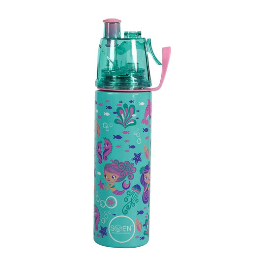 Insulated Stainless Steel Mist / Spray Bottle for kids , 600 ML , MERMAID