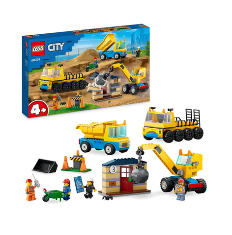 LEGO 60391 City Construction Trucks And Wrec (235 Pieces)