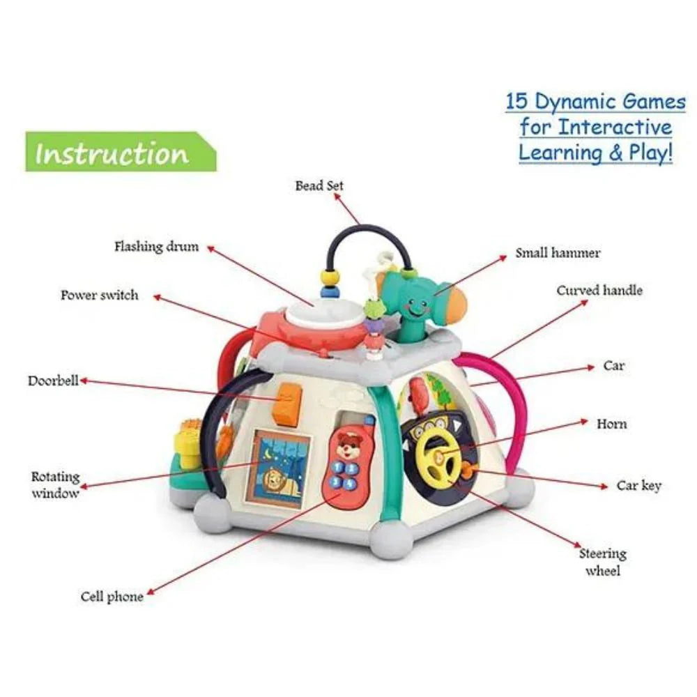 Hola 15-In-1 Discover Activity Cube: Interactive Toy For Toddlers