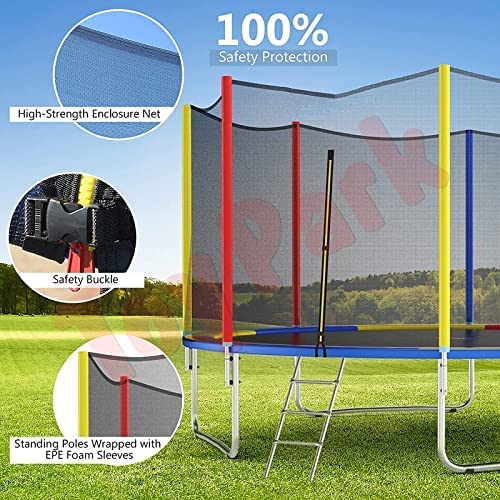 Toys Uncle 14 Feet Rainbow Deluxe Trampoline