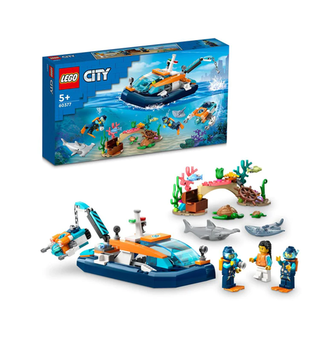 LEGO 60377 City Explorer Diving Boat (182 Pieces)