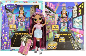 L.O.L. Surprise! OMG World Travel™ City Babe Fashion Doll with 15 Surprises Including Outfit, Travel Accessories and Reusable Playset