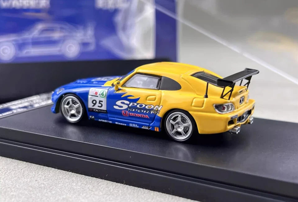 1/64 STREET WARRIOR HONDA S2000 SPOON LIVERY DIECAST CAR MODEL 599 MADE
