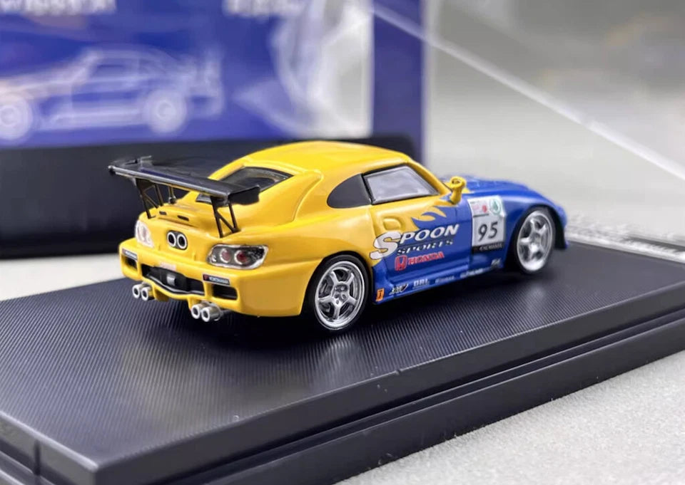 1/64 STREET WARRIOR HONDA S2000 SPOON LIVERY DIECAST CAR MODEL 599 MADE