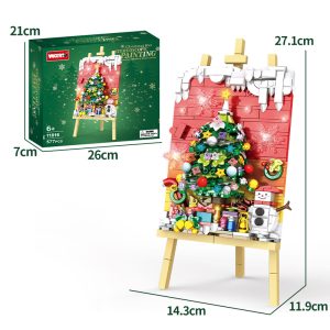 Christmas tree building blocks,New design chrsitmas decoration assemble mini easel for christmas Gifts- WOMA TOY 11816