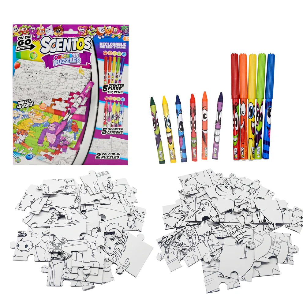 Scentos On The Go Colour In Puzzles