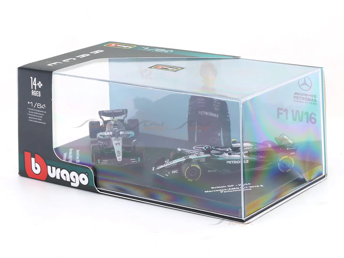 Bburago 2025 Mercedes-AMG F1 W16 Kimi Antonelli No.12 Twin Pack 1:64 Diecast Model Set