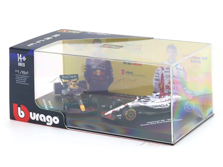 Bburago 2025 Red Bull Racing RB21 Max Verstappen No.1 Twin Pack 1:64 F1 Diecast Model Set