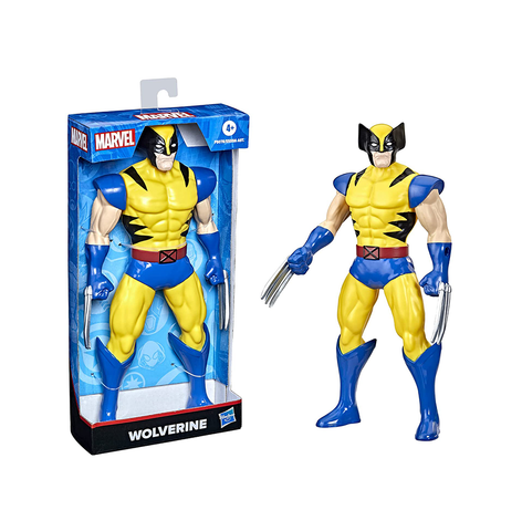 Marvel Mighty Hero Series Wolverine Action Figure, 9.5-Inch, Poseable Super Hero Toy for Kids 4 and Up