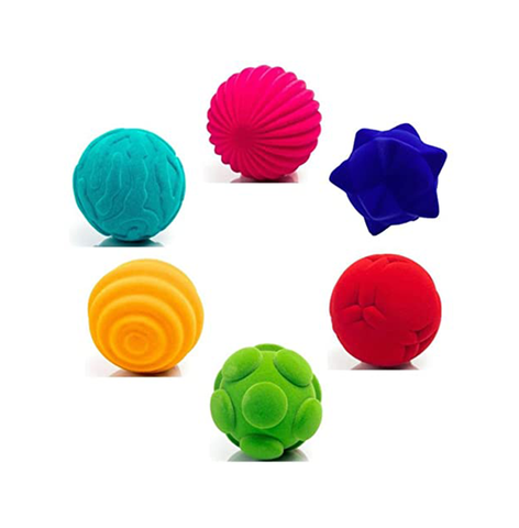 Rubbabu Whacky Ball Assortment Made by Natural Rubber Safe & Soft Ball for Kids, Baby,Girl, Boy & Toddlers Ages 0-7 Years - Multicolor
