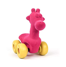 RUBBABU Pink Giraffe Made by Natural Rubber Safe & Soft Toy for Kids, Baby,Girl, Boy & Toddlers-(H-20cm)
