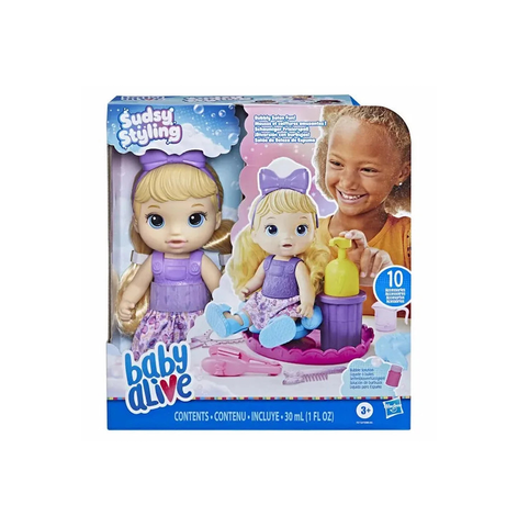 Baby Alive Sudsy Styling Baby Doll Blonde Hair