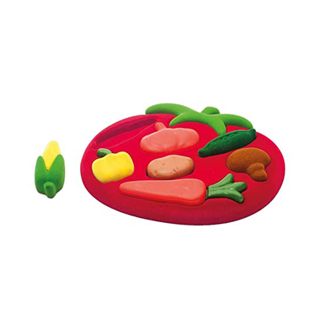 RUBBABU 3D Shape Sorter Vegetables Puzzel Made by Natural Rubber Safe & Soft Toy for Kids, Baby,Girl, Boy & Toddlers-Multicolor (H-30 cm)