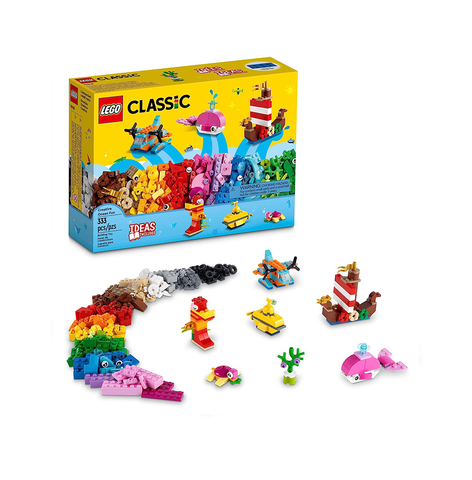 LEGO Classic Creative Ocean Fun 11018 Building Toy Set for Kids, Boys, and Girls Ages 4+ (333 Pieces)