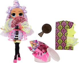 L.O.L. Surprise! OMG Dance Miss Royale Fashion Doll with 15 Surprises Including Magic Black Light, Shoes, Hair Brush, Doll Stand and TV Package