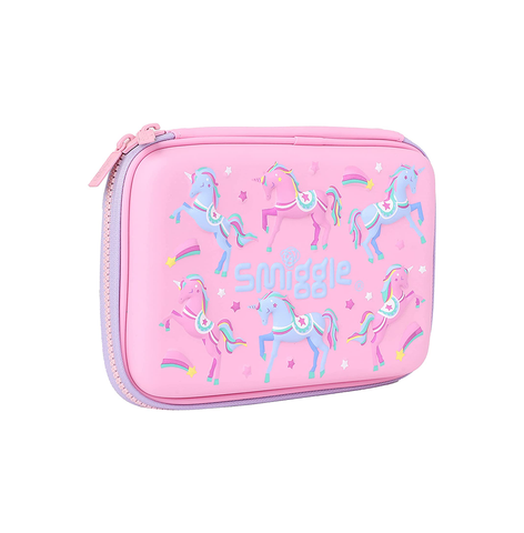 PESmiggle (Pink Unicorn Hardtop Pencil case/Pouch for Kids)