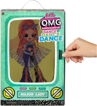 L.O.L. Surprise! OMG Dance Dance Dance Major Lady Fashion Doll with 15 Surprises Including Magic Black Light, Shoes, Hair Brush, Doll Stand and TV Package