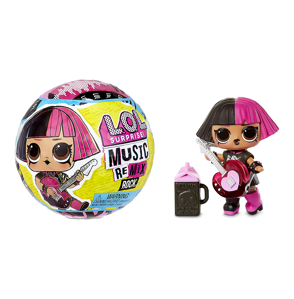 L.O.L. Surprise! Remix Rock Dolls Lil Sisters with 7 Surprises Including Instrument - Collectible Doll Toy, Gift for Kids, Toys for Girls and Boys