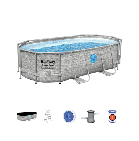 BESTWAY PORTABLE SWIMMING POOL SIZE-14FT X 8.20FT X 3.5FT