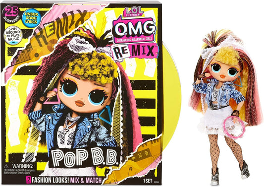 L.O.L. Surprise! Remix Pop B.B. Fashion Doll with Music, Extra Outfit, and 25 Accessories
