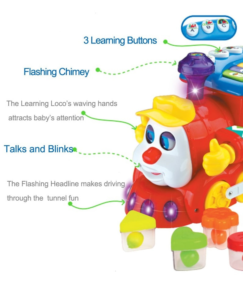 Hola Smart Intelligent Q & A Cartoon Train for Baby with Light and Music