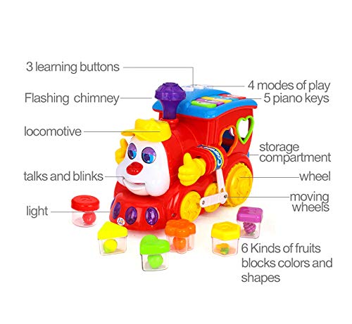 Hola Smart Intelligent Q & A Cartoon Train for Baby with Light and Music
