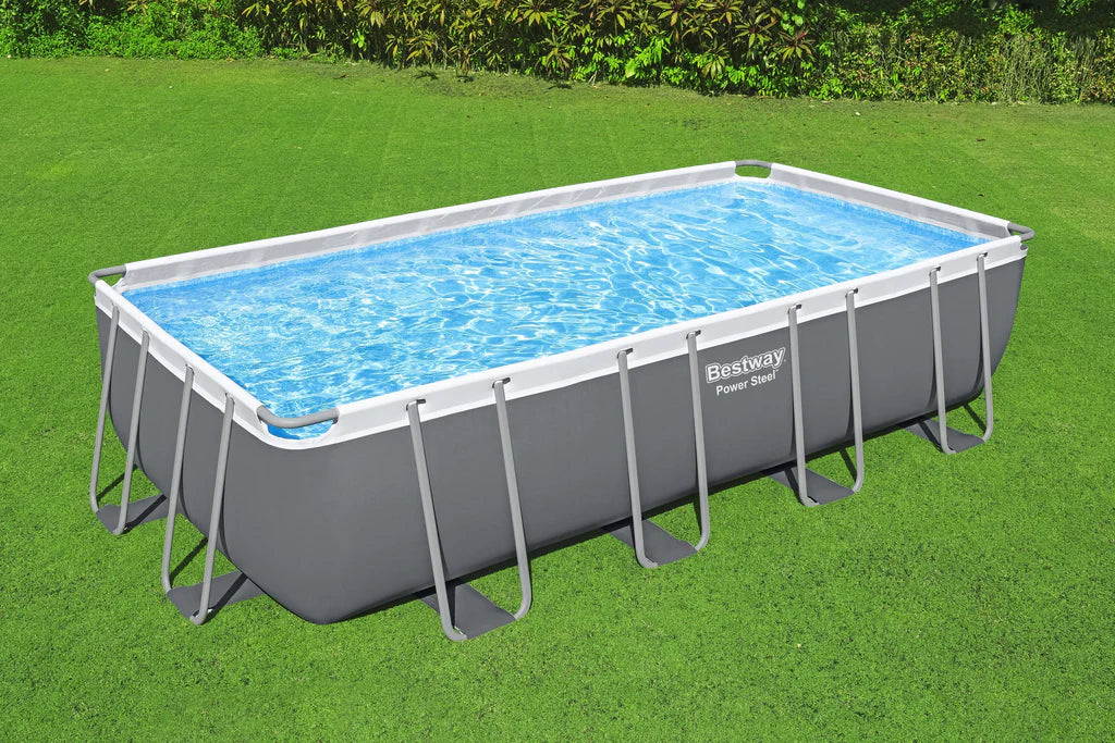 56466 BESTWAY POWER STEEL® 18 FT X 9 FT X 4 FT RECTANGULAR POOL SET