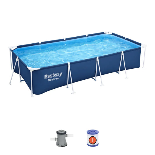 BESTWAY (56424) PORTABLE SWIMMING POOL FOR ADULTS 13.12 FT X 6.92 FT X 2.62 FT / 4.00M X 2.11M X 81CM