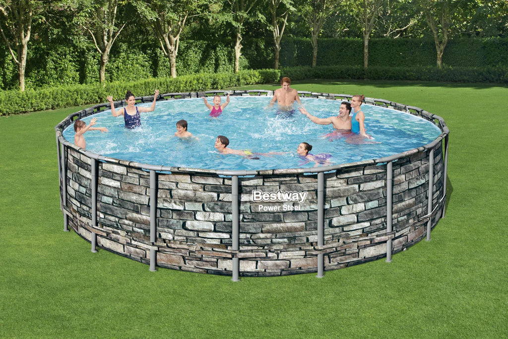 BESTWAY 56883 PORTABLE SWIMMING POOL POWER STEEL™ METALFRAME POOL 20FT X 4.5 FT