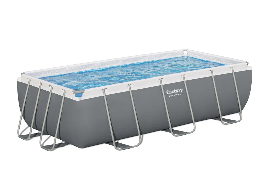 BESTWAY 56442 POWER STEEL® 13'3" X 6'7" X 39.5"/4.04M X 2.01M X 1.00M RECTANGULAR PVC SWIMMING POOL