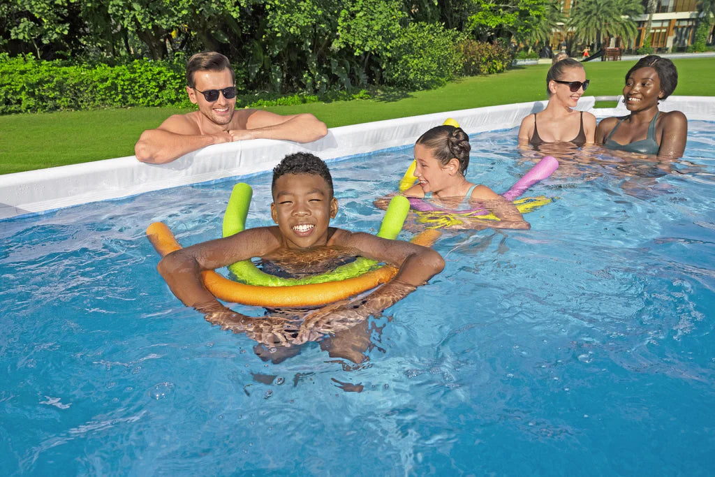 BESTWAY 56442 POWER STEEL® 13'3" X 6'7" X 39.5"/4.04M X 2.01M X 1.00M RECTANGULAR PVC SWIMMING POOL