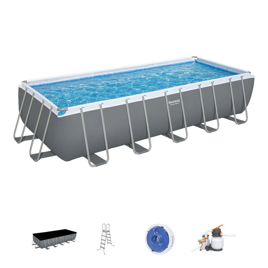 BESTWAY  POWER STEEL PORTABLE SWIMMING POOL SIZE - 21 FT X 9 FT X 4.3 FT